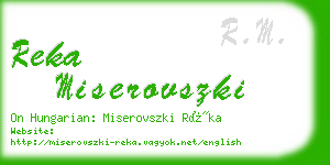 reka miserovszki business card